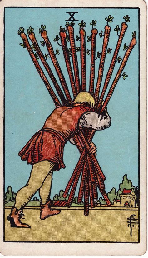 que significa el 10 de bastos en el tarot|10 de Bastos del Tarot: Significados y Mensajes 